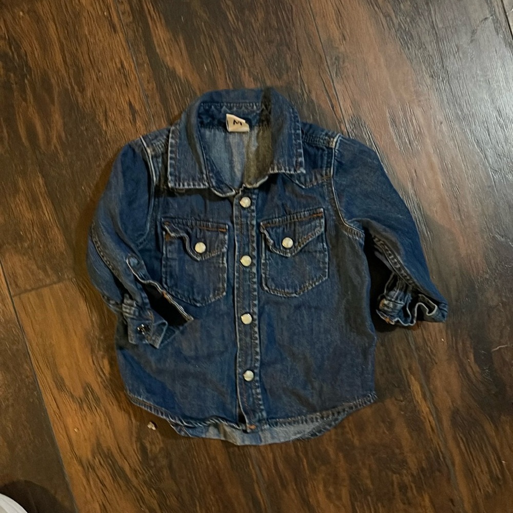 Baby Gap denim button down shirt